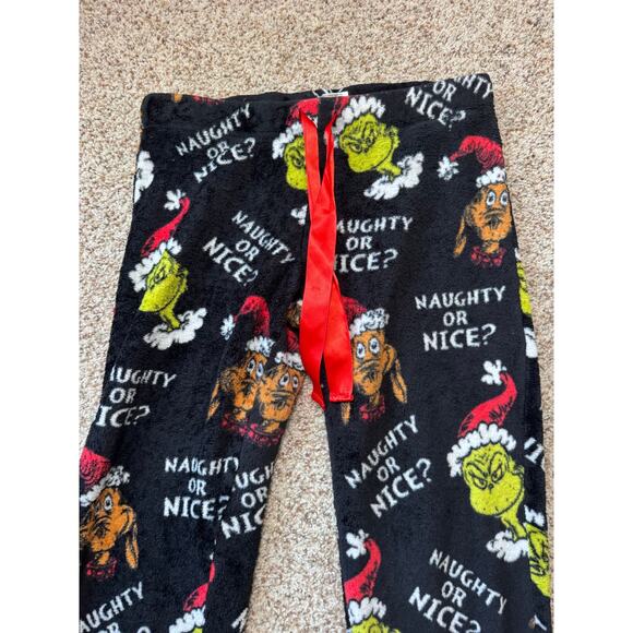 THE GRINCH Fleece Christmas PJ/Lounge pants; Snoopy & Snowflakes,Women's Large. - Picture 7 of 9